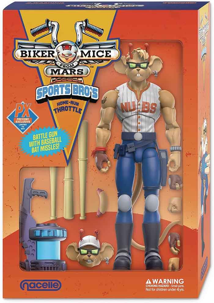 ディズニー、バイナルメーション（メカ、ロボッツ1.2） Biker Mice from Mars 6 Inch Action Figure Colored - The Sports