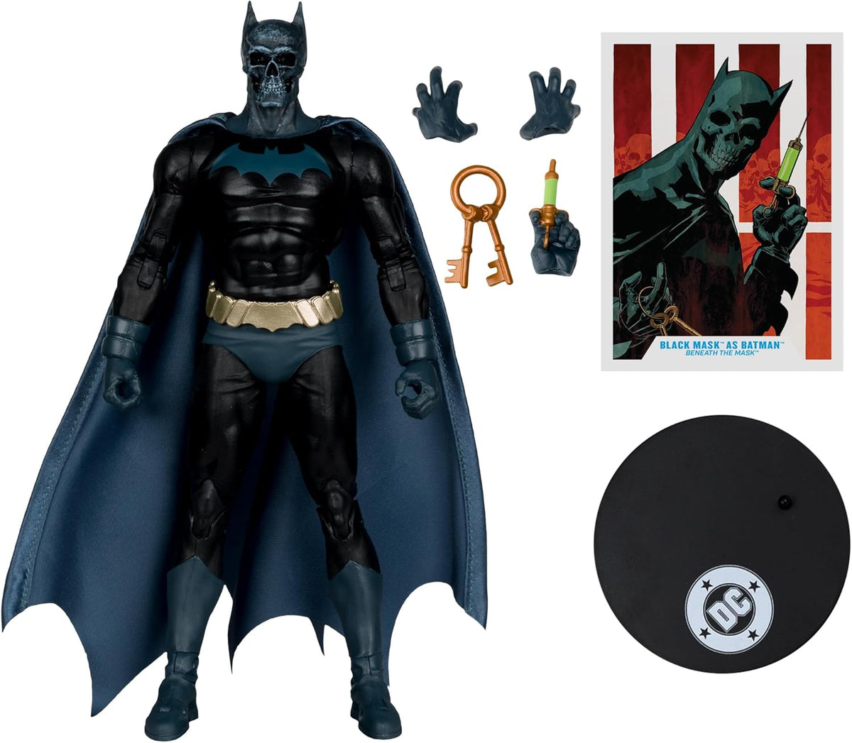 ま*る様  × Batman ブラック サイズM DC Multiverse Beneath The Mask 7 Inch Action Figure - Black Mask