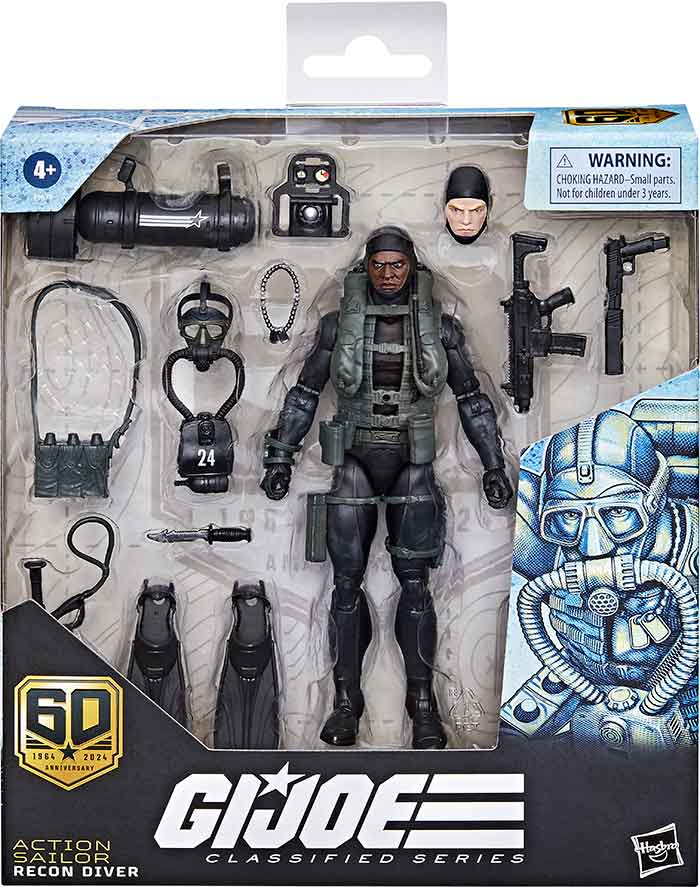 G.I. Joe フィギュア 6体セット G.I. Joe Classified 6 Inch Action Figure 60th Deluxe - Recon Diver