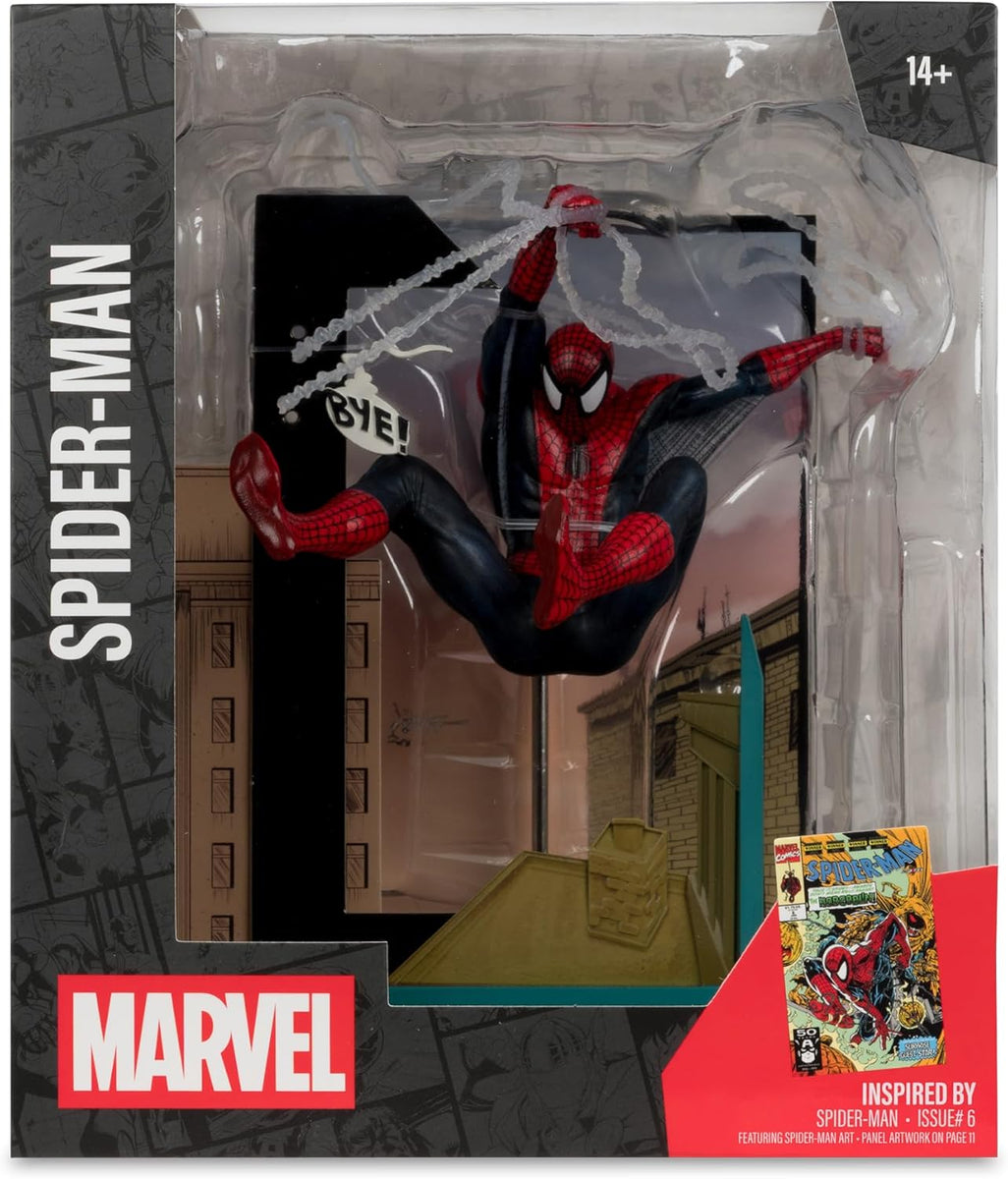 新品未開封　Spider-Man Man-Spider フィギュア Marvel Collectible 7 Inch Statue Figure 1/10 Scale Posed Scene