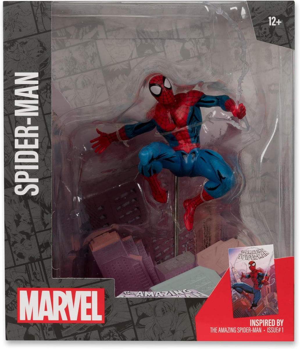 NECA The Amazing Spider-Man スタチュー 限定版 Marvel Collectible 1/10 Scale 7 Inch Statue Figure Posed Scene