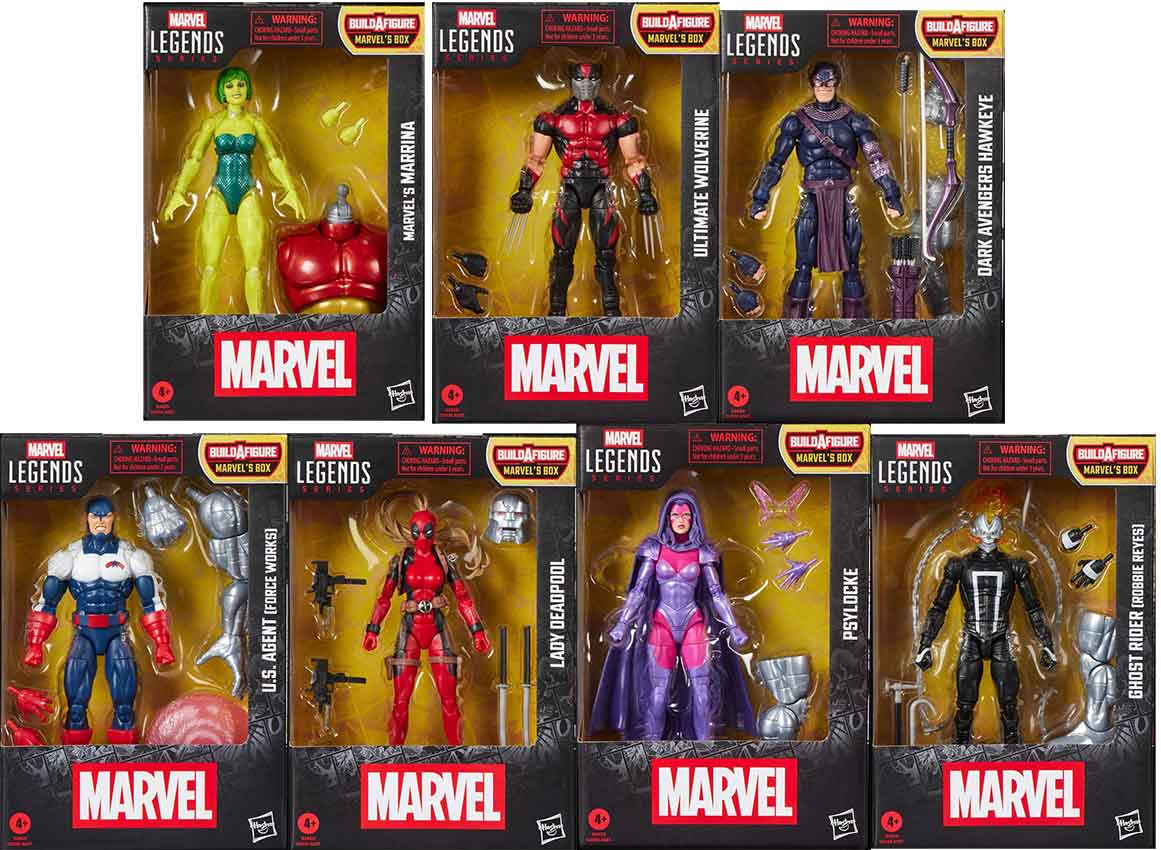 Marvel Legends 6 Inch Action Figure BAF Box - Set of 7 (Build-A