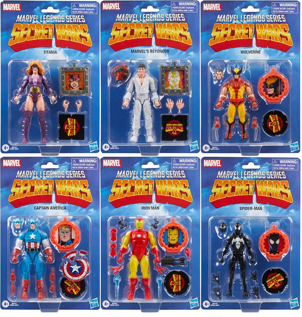 Marvel Legends Retro 6 Inch Action Figure Secret Wars Wave 1 - Set
