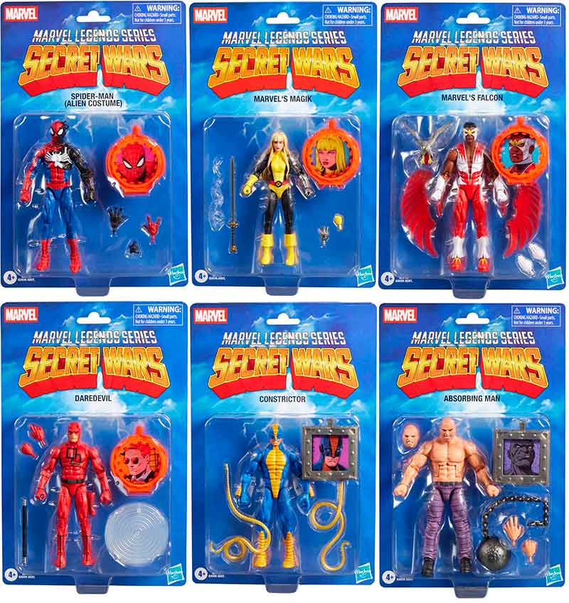 Marvel Legends Retro 6 Inch Action Figure Secret Wars Wave 2 - Set