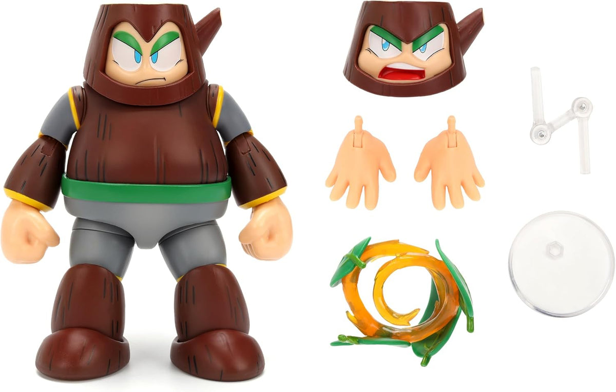 Megaman 5 Inch Action Figure 1/12 Scale Deluxe - Wood Man| Cmdstore