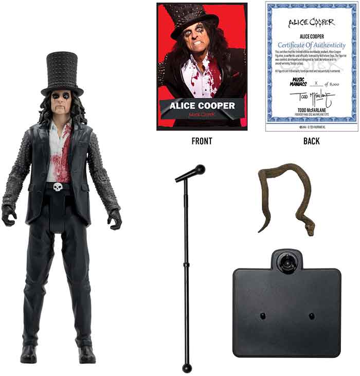 Music Maniacs Metal 6 Inch Action Figure - Alice Cooper| Cmdstore
