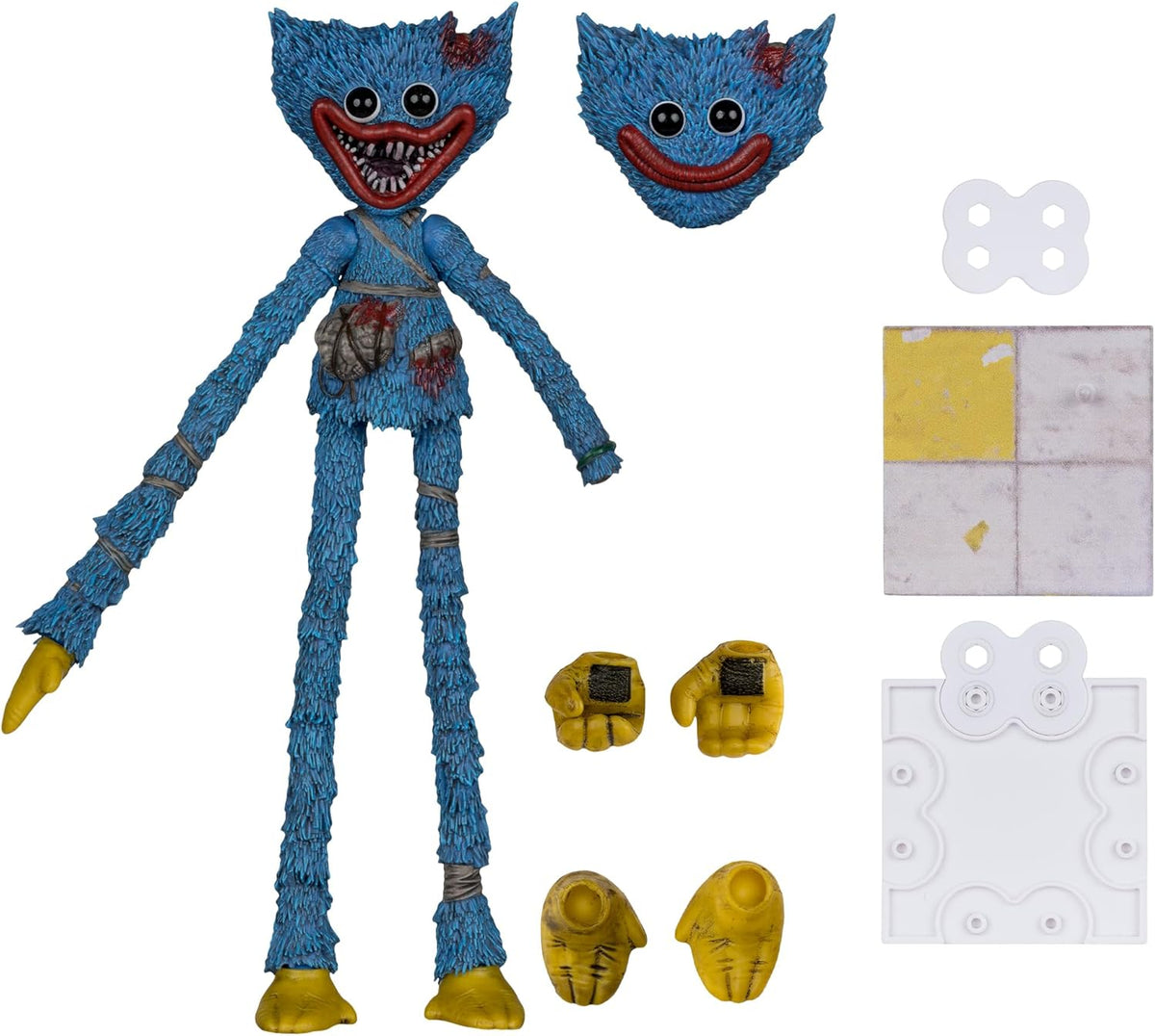 BENDABLEフィギュア　ハワイアンビンテージフィギュア Poppy Playtime 7 Inch Action Figure Bendable - Huggy Wuggy (Ruined