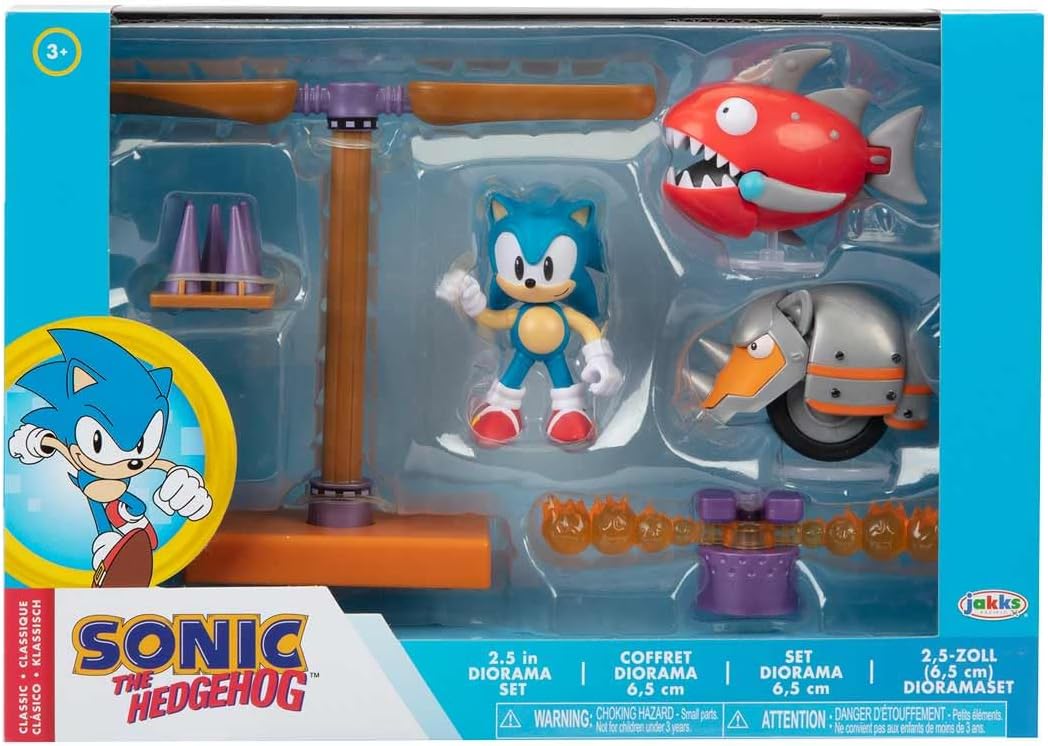 ソニック ジオラマフィギュアセット 2つのセット Sonic The Hedgehog Diorama Set 2.5 Inch Action Figure - Flying
