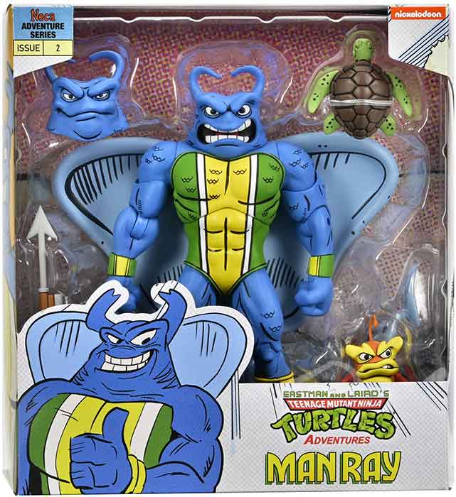 Figurine TMNT Ray Fillet – Tortues Ninja, Base Articulée, Collection Officielle Pour Fans
