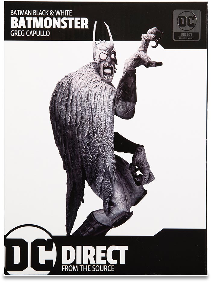 Batman Black and White 7 Inch Statue Figure - Batmonster By Greg