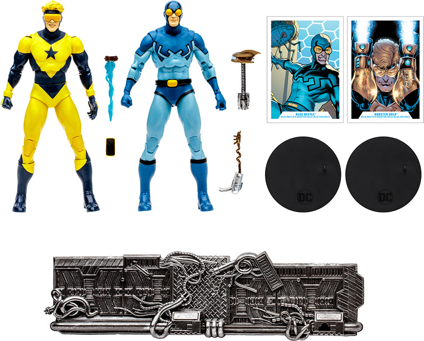 DC Multiverse Comic Inch Action Figure 2-Pack Blue Beetle Booster Gold