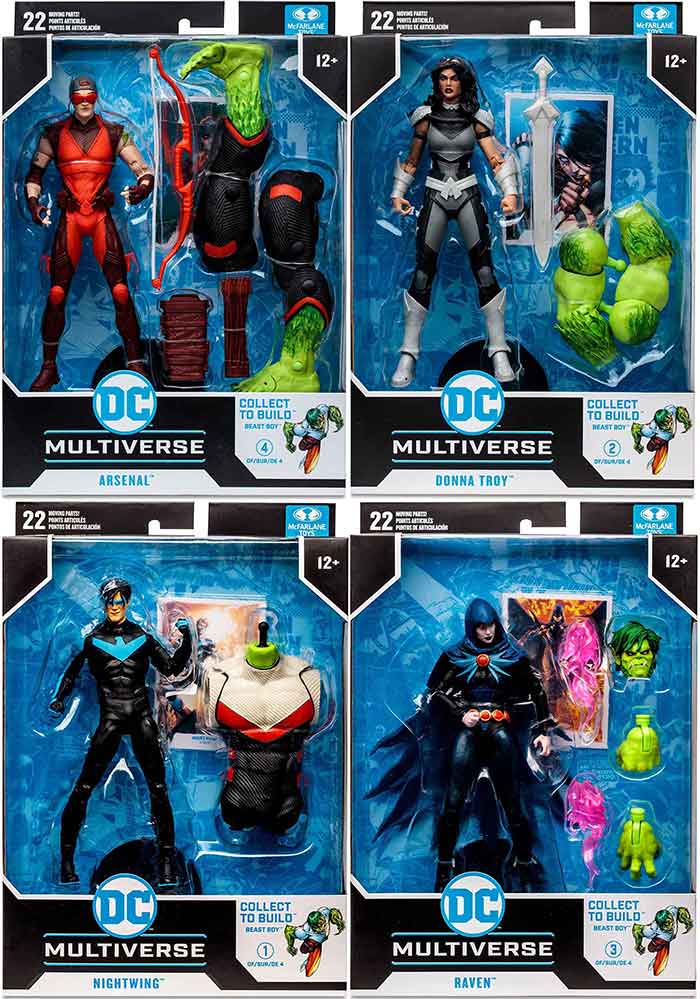 DC Multiverse Teen Titans 7 Inch Action Figure BAF Beast Boy - Set
