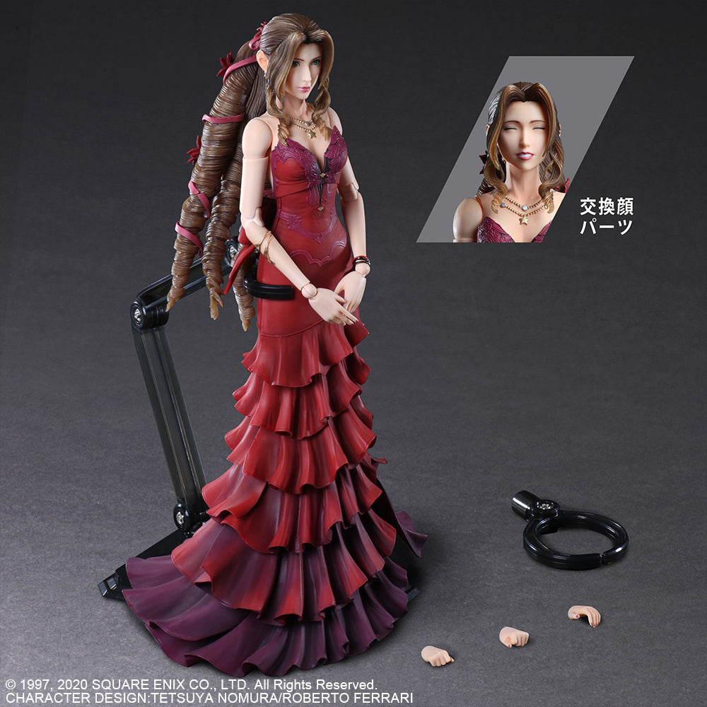 aerith red dress figure Final Fantasy VII Remake - Aerith Gainsborough - Static Arts