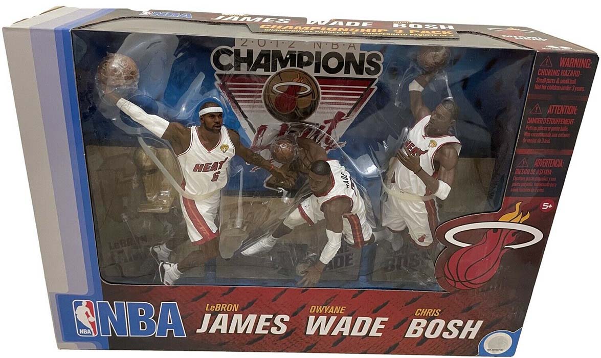 【希少】Mcfarlane Heat  championship 3pack McFarlane Toys NBA Miami Heat Championship 3-pack Lebron James