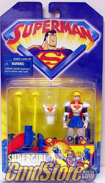 SUPERGIRL 5" Action Figure SUPERMAN ANIMATED Series Kenner Toys