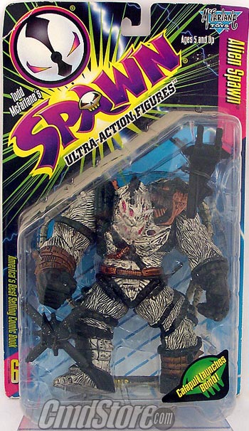 ALIEN SPAWN WHITE 6" Action Figure SPAWN SERIES 6 Spawn McFarlane Toy (SUB-STANDARD PACKAGING)