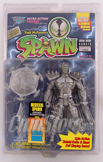 MEDIEVAL SPAWN SILVER VARIANT 6 Action Figure SPAWN SERIES 1 Special cmdstore