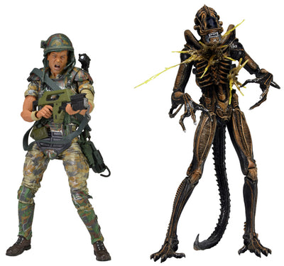 Aliens 7 Inch Action Figure 2-Pack Series - Hudson vs Alien Xenomorph Warrior