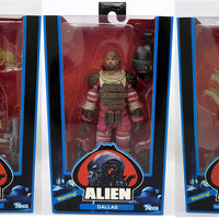 Aliens 40th Anniversary 7 Inch Action Figure Series 1 - Set of 3 (Ripley - Dallas - Big Chap)