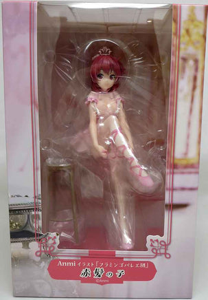 Anmi Illustrated Flamingo Ballet 9 Inch Statue Figure 1/7 Scale PVC - Red Haired Child