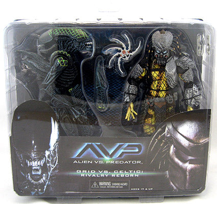 【未開封】CELTIC PREDATOR GRID ALIEN フィギュア AVP 7 Inch Action Figure 2-Pack Series - Grid Alien vs