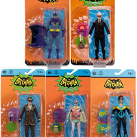 DC Retro Batman 1966 6 Inch Action Figure Wave 10 - Set of 5