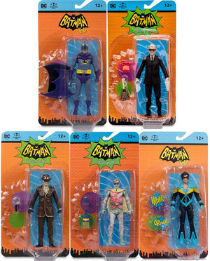 DC Retro Batman 1966 6 Inch Action Figure Wave 10 - Set of 5