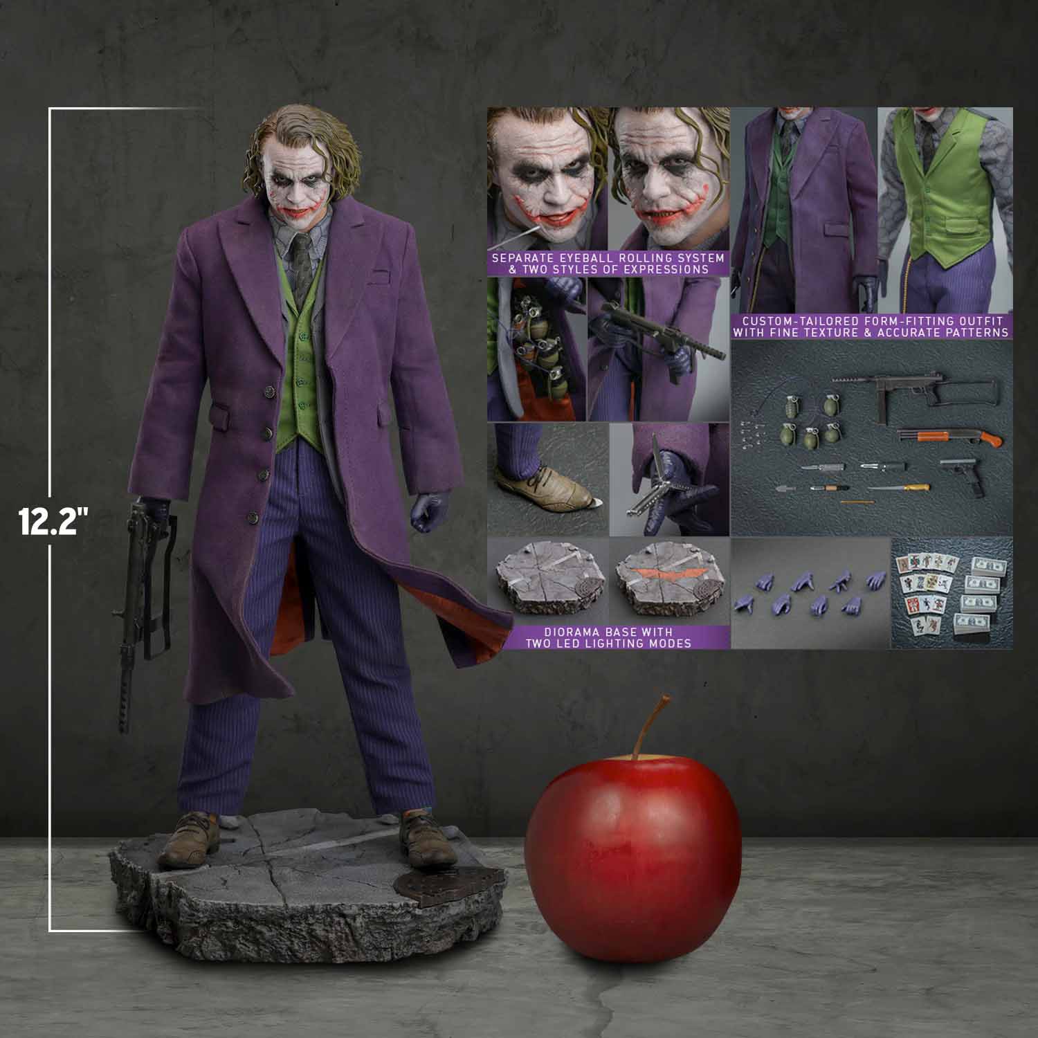 THE DARK KNIGHT ジョーカー【美品】 Batman The Dark Knight 12 Inch Action Figure 1/12 Scale - The