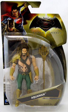Batman vs Superman Dawn Of Justice 6 Inch Action Figure Basic Series 1 - Aquaman (Non Mint Packaging)