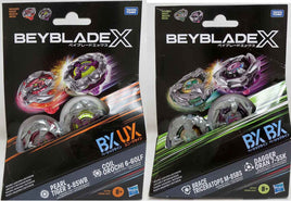 Beyblade X Booster Pack 2-Pack - Set of 2 Pearl Tiger & Coil Orochi Brace Triceratops & Dagger Dran F9586AS08