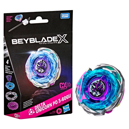 Beyblade X Starter Pack - Delta Unicorn PO 3-60GU with Launcher