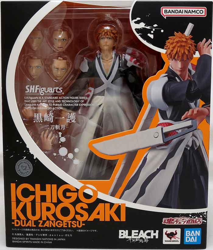TAMASHII NATIONS - Bleach - Ichigo Kurosaki -Getsugatensho- S.H.Figuarts Figura de acción TAMASHII NATIONS - Bleach - Ichigo Kurosaki -Getsugatensho- S.H.Figuarts Figura de acción