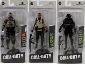 Call Of Duty 7 Inch Action Figure Series 1 - Set of 3 (Ghost - Soap - Ruin)