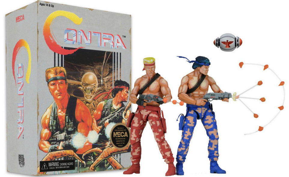 Contra Inch Action Figure 8-Bit Game Series NES Bill and Lance