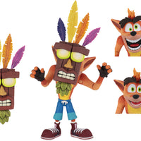 Crash Bandicoot 5 Inch Action Figure Ultra Deluxe Series - Aku Aku Mask Bandicoot