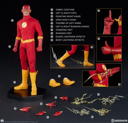 DC Comics Collectible 12 Inch Action Figure 1/6 Scale Series - The Flash Sideshoww 100237