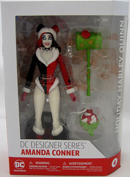 DC Designer Series 6 Inch Action Figure Amanda Conner Series - Holiday Harley Quinn