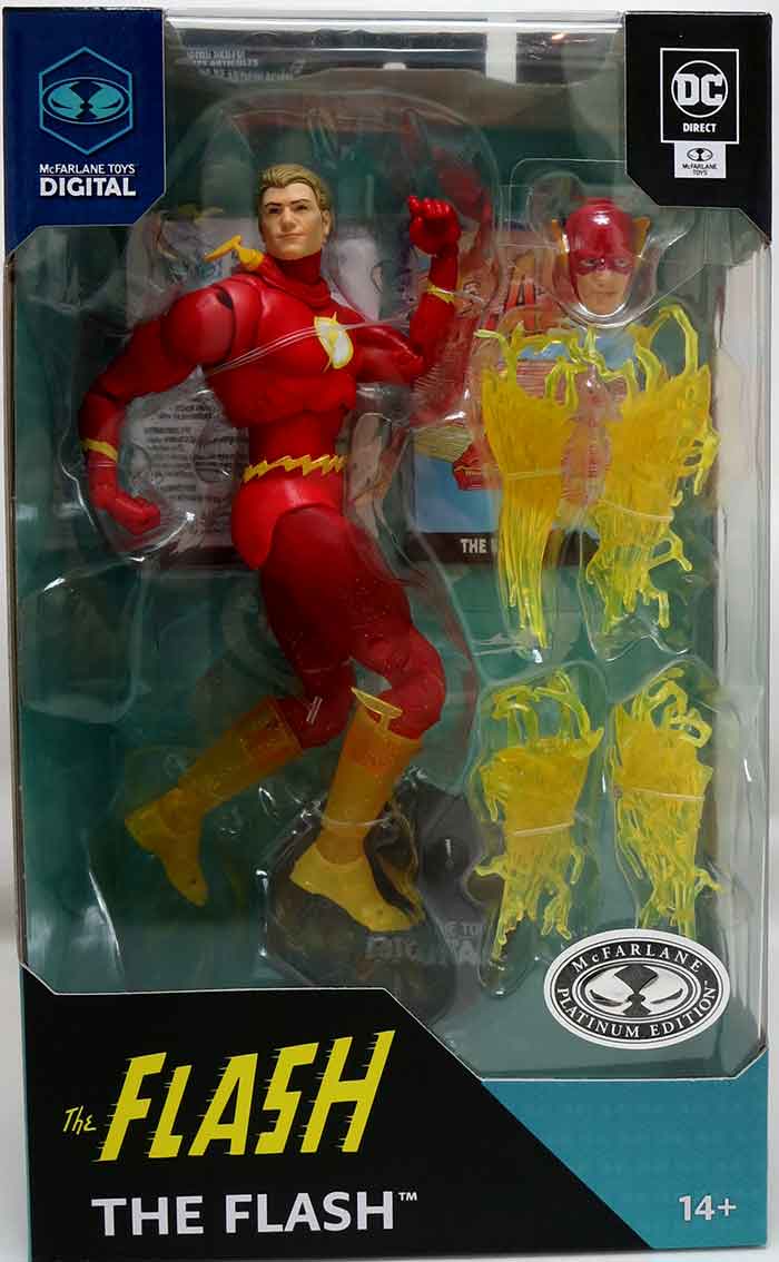 DC Direct Digital 7 Inch Action Figure Wave 3 Exclusive - The Flash Platinum