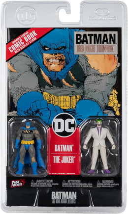 DC Direct 3 Inch Action Figure Page Punchers 2-Pack - Batman & The Joker