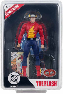 DC Direct The Flash #123 7 Inch Action Figure Page Punchers Exclusive - The Flash Jay Garrick Red Platinum