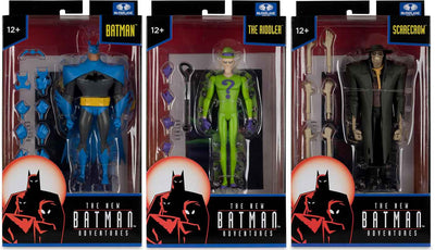 DC Direct The New Batman Adventures 6 Inch Action Figure Wave 4 - Set of 3 (Scarecrow - Riddler - Batman)