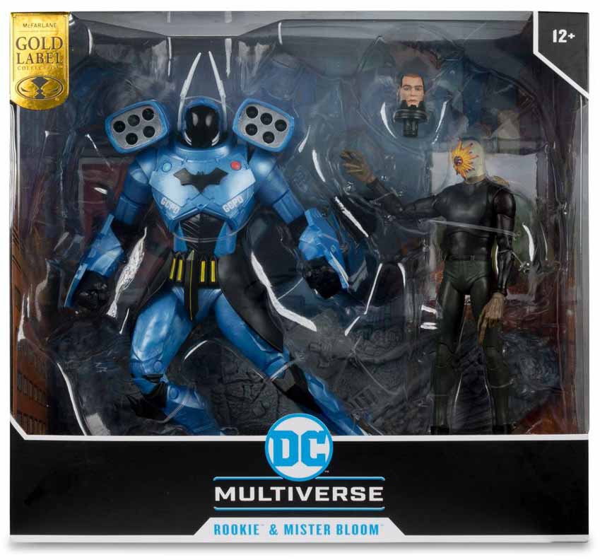 DC Multiverse 7 Inch Action Figure 2-Pack Exclusive - Rookie Batman End Game & Mr. Bloom Gold Label