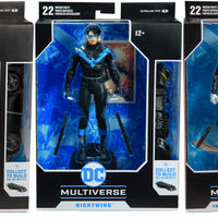 DC Multiverse 7 Inch Action Figure BAF Batmobile Series - Set of 3 (Nightwing - Batgirl - Batman Who Laughs)