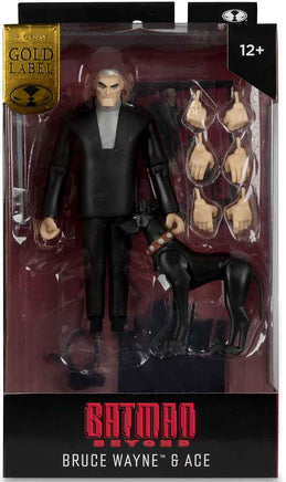DC Multiverse Batman Beyond 7 Inch Action Figure Exclusive - Bruce Wayne with Ace The Bat Hound Gold Label