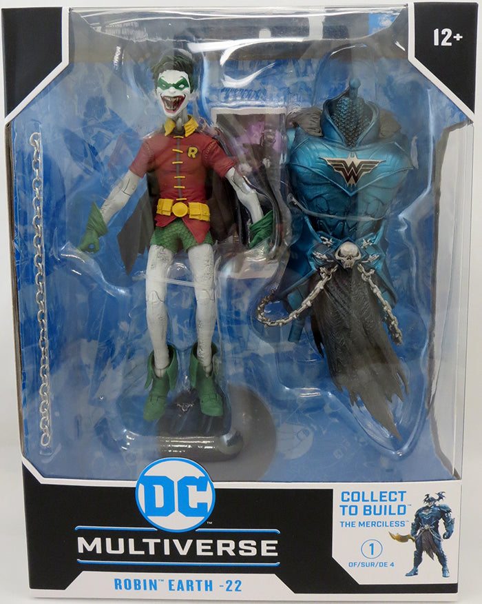 DC Multiverse Dark Nights Metal 7 Inch Action Figure BAF The Merciless - Robin Crow Earth-22 (Medium Open Mouth)