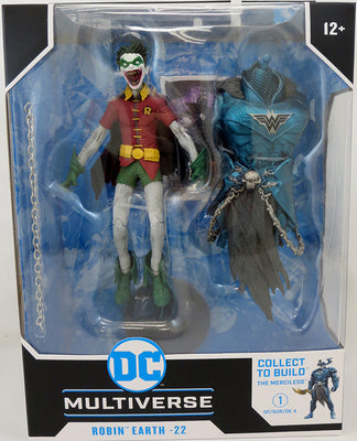 DC Multiverse Dark Nights Metal 7 Inch Action Figure BAF The Merciless - Robin Crow Earth-22 (Wide Eyes & Mouth)