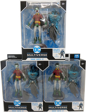 DC Multiverse Dark Nights Metal 7 Inch Action Figure BAF The Merciless - Robin Crow Earth-22 (Set of 3)