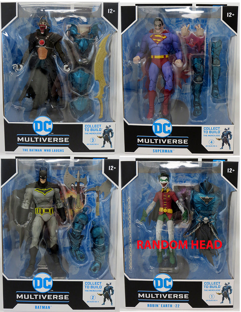 DC Multiverse Dark Nights Metal 7 Inch Action Figure BAF The Merciless - Set of 4 (BAF Merciless)