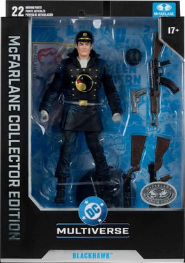 DC Multiverse DC Classic 7 Inch Action Figure Collector Edition Exclusive - Blackhawk Black Suit Platinum