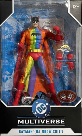 DC Multiverse Detective Comics #241 6 Inch Action Figure Exclusive - Batman Rainbow Suit Red Platinum